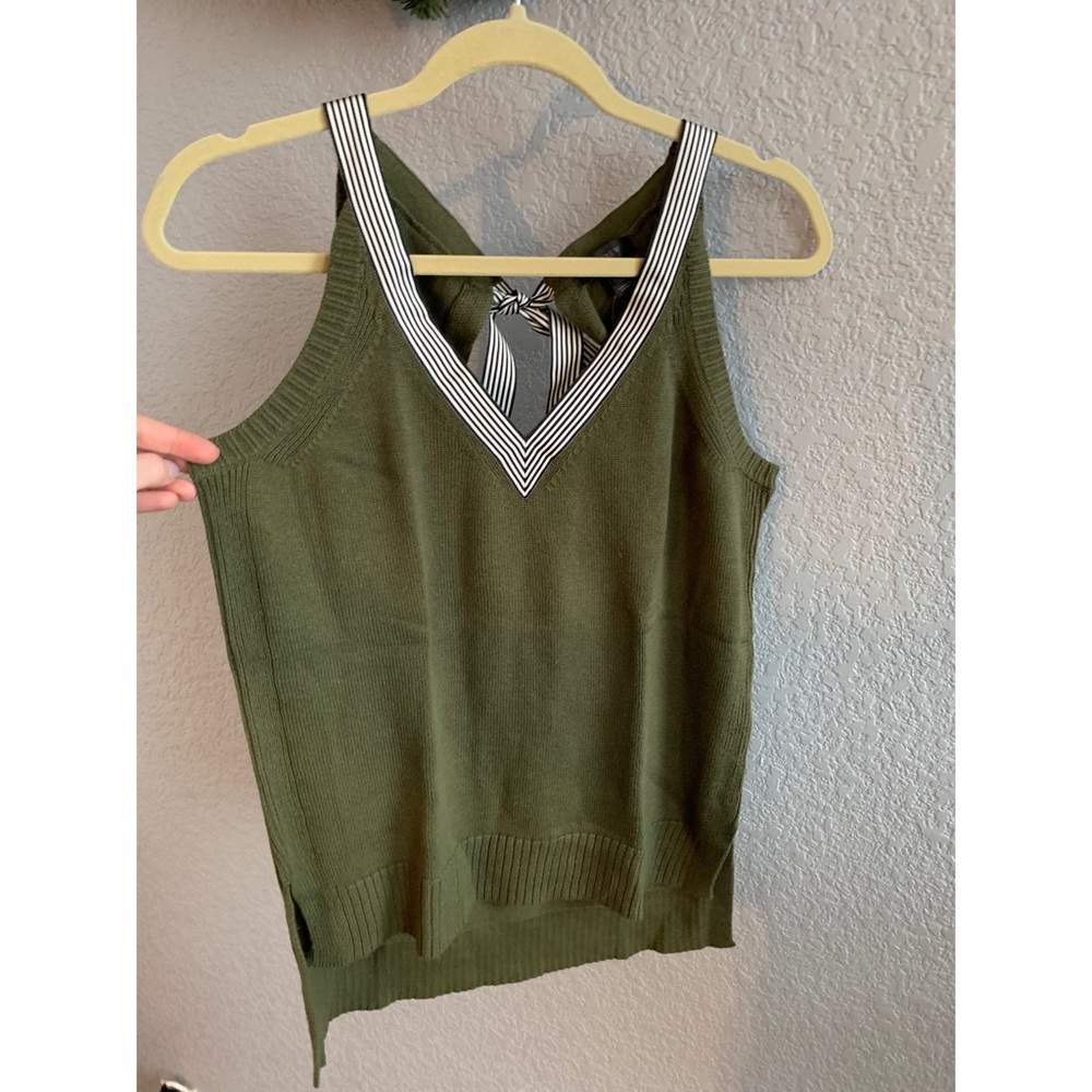 JCrew Green Sweater Tank-top, NWT, size S